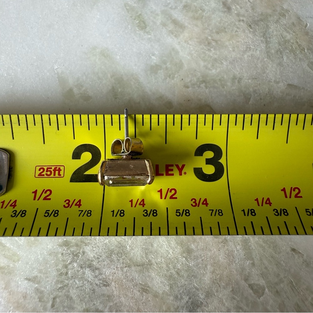 Kate Spade Gold Rectangular Stud Earrings - image 8